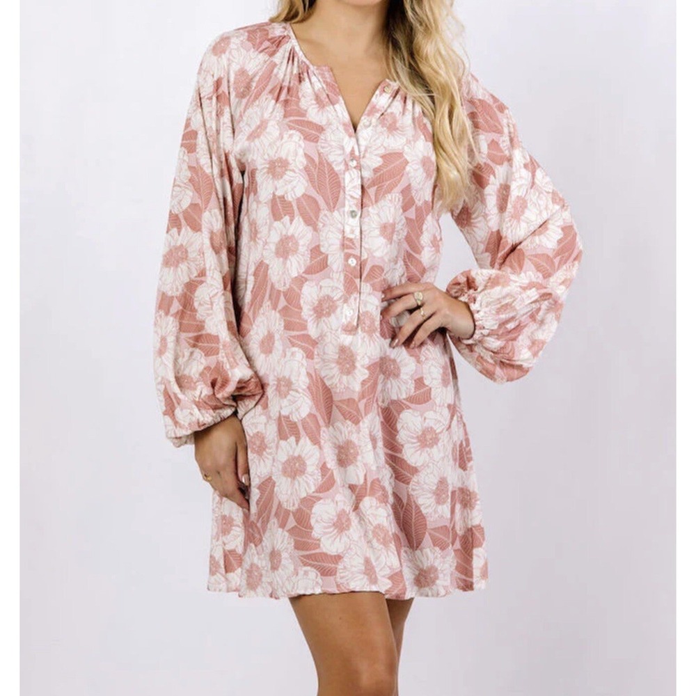 Citrine Swim Free People $168 Kate Acacia Dress Magnolia Large Floral Hawaiian